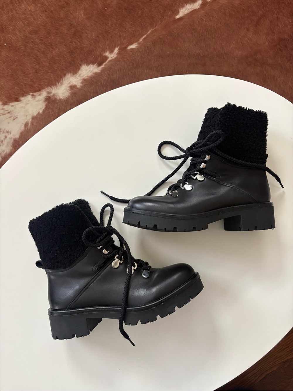 Aquatalia Black Leather Jamie Boots